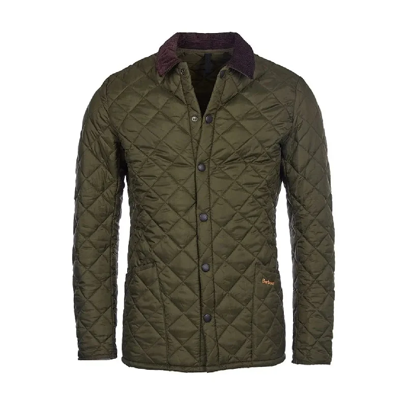 Basketball Jacket-Barbour Heritage Liddesdale Quilt Jacket Olive