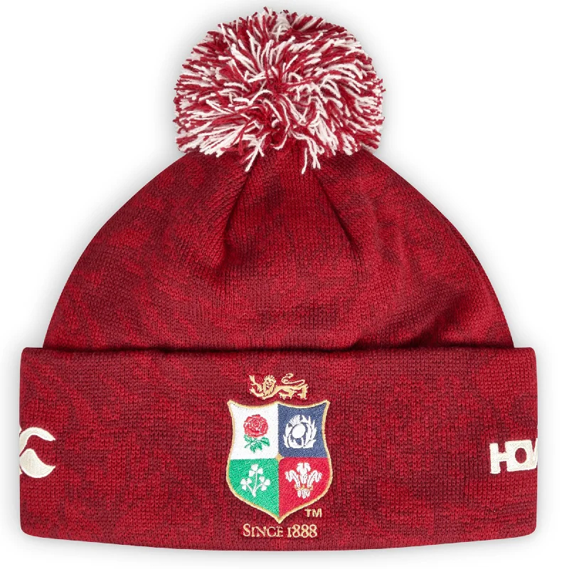 Suede Hat-British & Irish Lions 2025 Pom-Pom Beanie by Canterbury