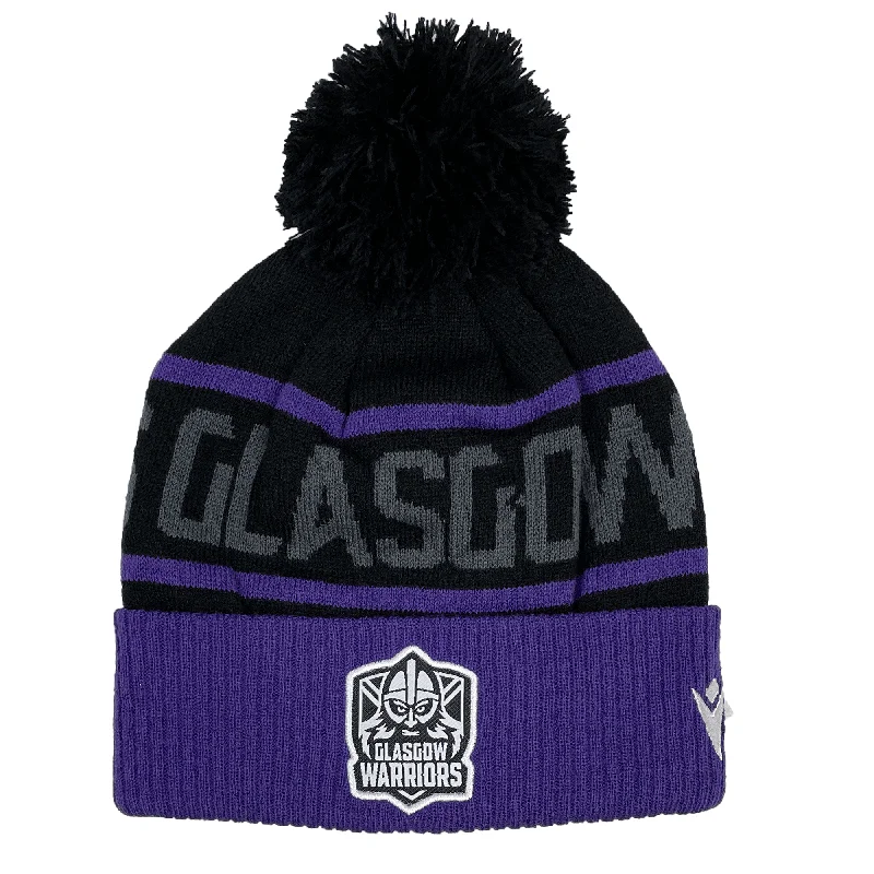 Artistic Hat-Glasgow Warriors 24/25 Pom Pom Beanie by Macron