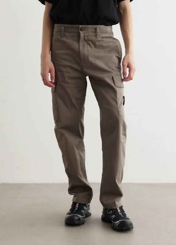 Cargo Joggers-Regular Fit Satin Cotton Cargo