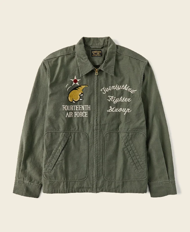 Bomber Jacket-USAAF 14th Air Force Flying Tigers Embroidery Jacket