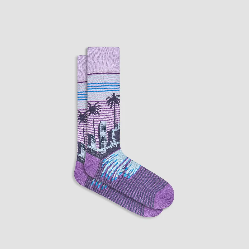 Organic Cotton Socks-Skyline Mid-Calf Socks