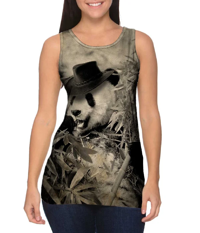 Solid Color Tank-Bamboo Cowboy Panda