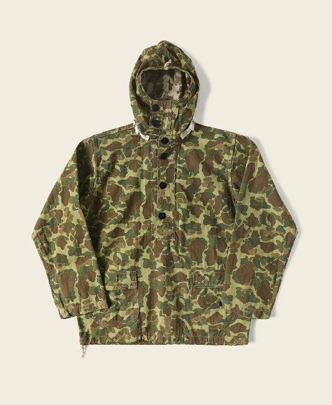 Zip-Up Jacket-USMC HBT Duck Camo Dungaree Gunner Smock (Modified)