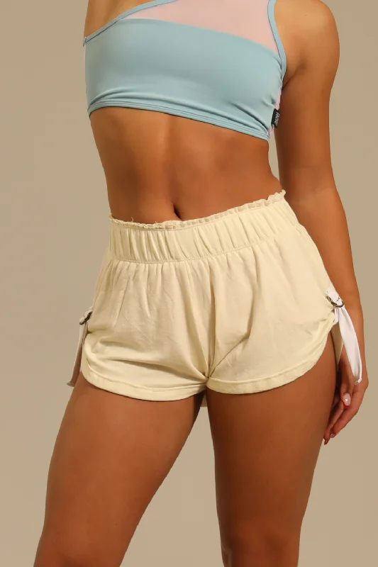 Cotton Shorts-Knot Today Shorts - Ivory - FINAL SALE