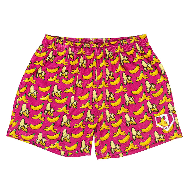 Basketball Shorts-Banana Youth Shorts - Pink