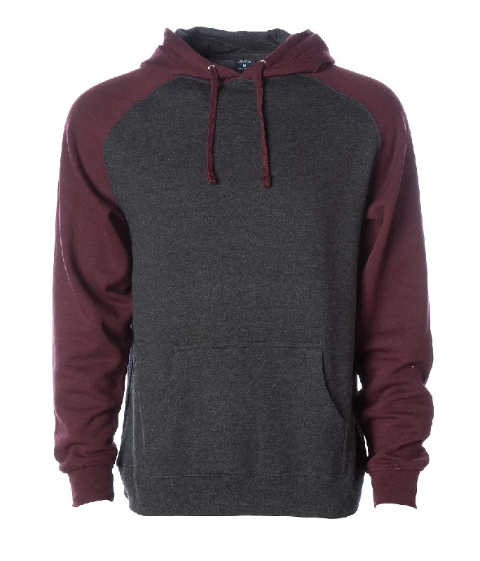 Charcoal/Maroon