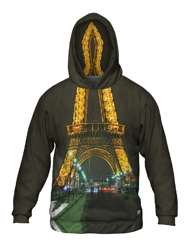 Slim Fit Hoodie-Eiffel Tower Tour At Night