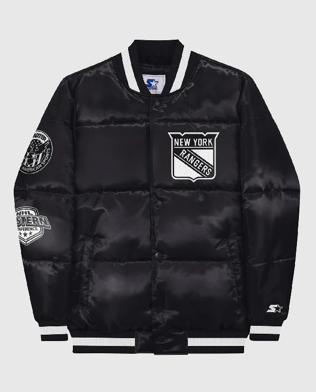 Retro Jacket-New York Rangers Down Fill Puffer Jacket