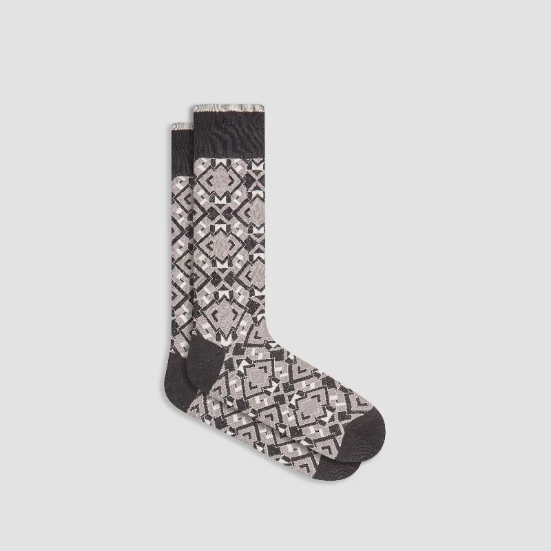 Novelty Socks-Geometric Mid-Calf Socks