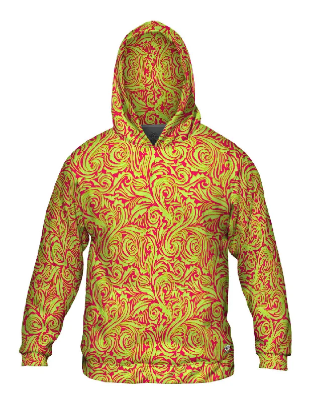 Logo Hoodie-Autumn Me Pink Leaf Swirls Pattern