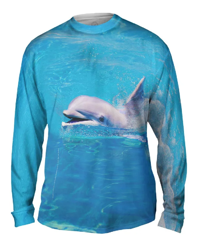 Embroidered Long Sleeve-Happy Dolphin