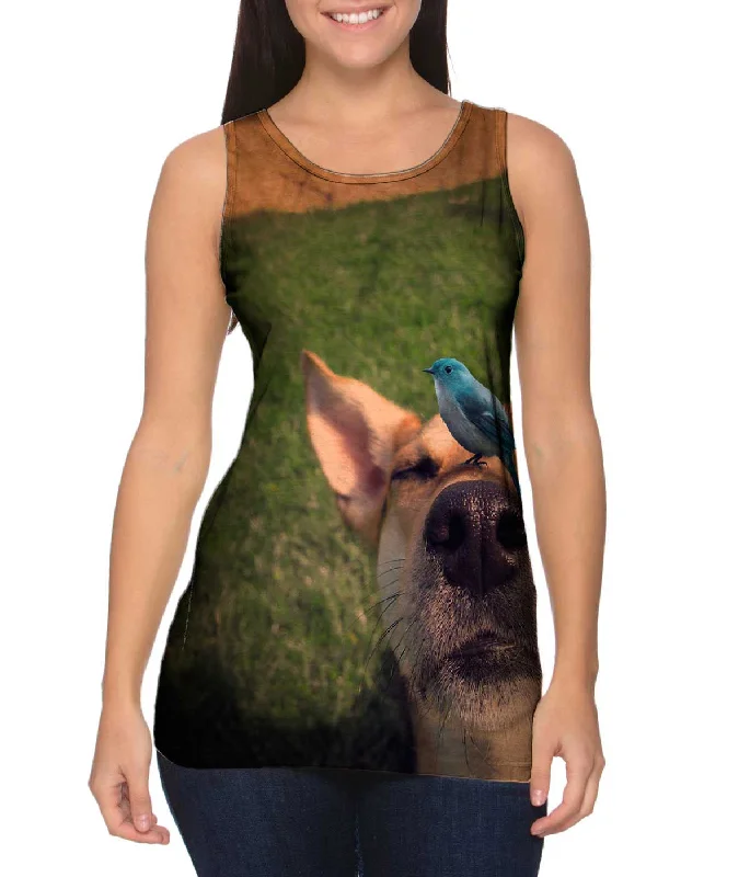 High Neck Sleeveless-Blue Bird Dog