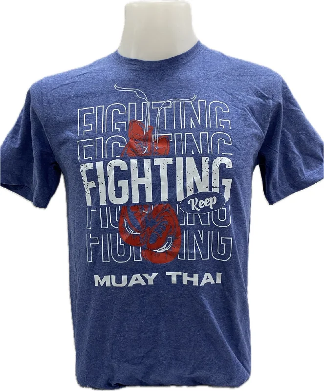 Classic T-Shirt-Blegend Muay Thai, Boxing T-shirt  Erke Blue