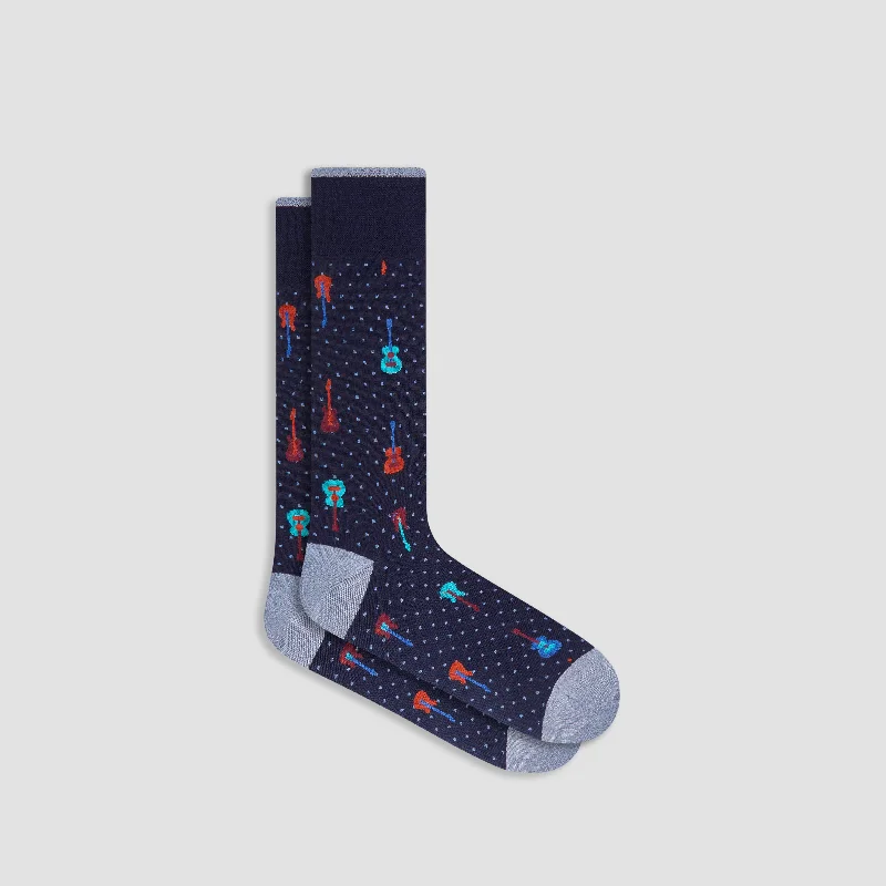 Hiking Socks-Guitar Mid-Calf Socks