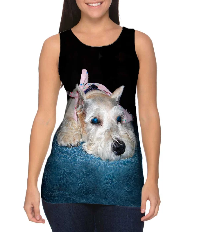 Sleeveless Shirt-Blue Rug Schnauzer