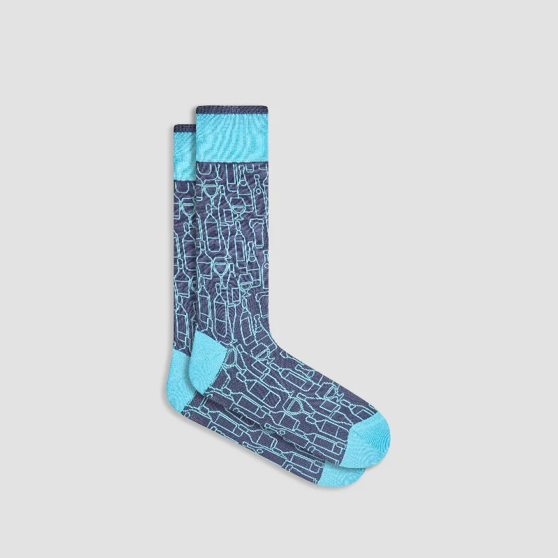 Wool Socks-Abstract Mid-Calf Socks