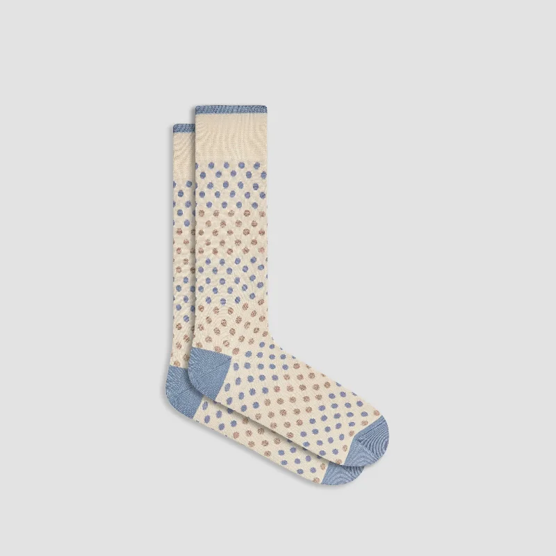 Recycled Material Socks-Polka Dot Mid-Calf Socks