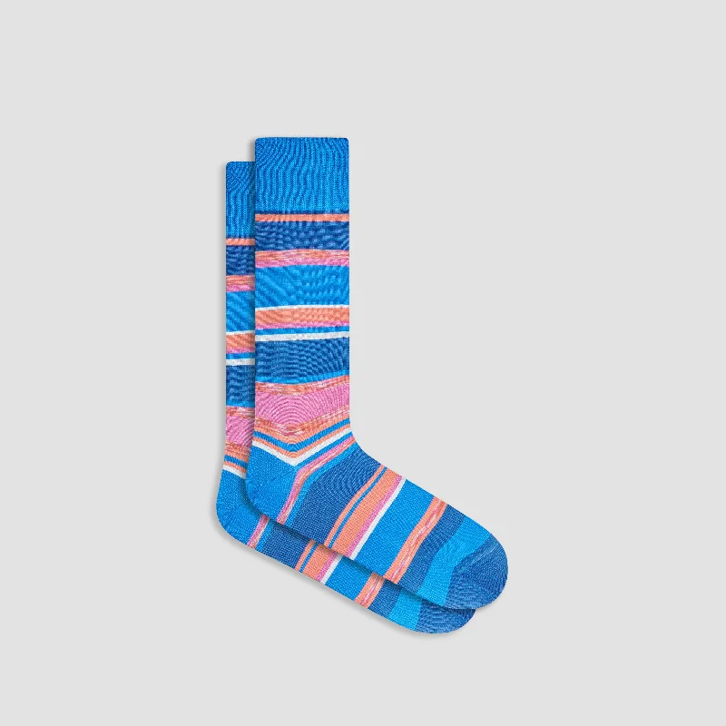 Fleece Socks-Striped Mid-Calf Socks