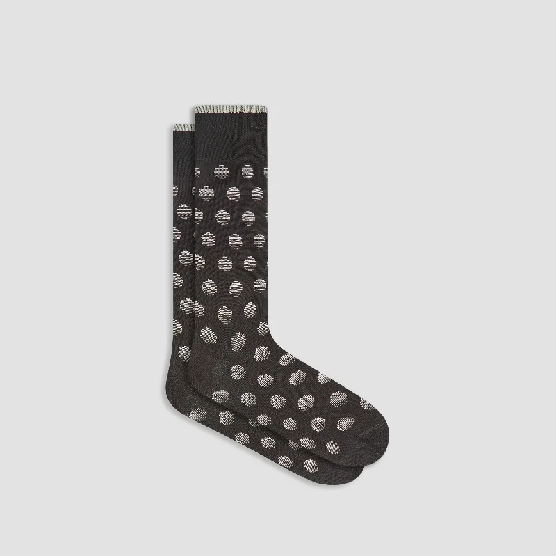 Graphic Print Socks-Coin Dot Mid-Calf Socks