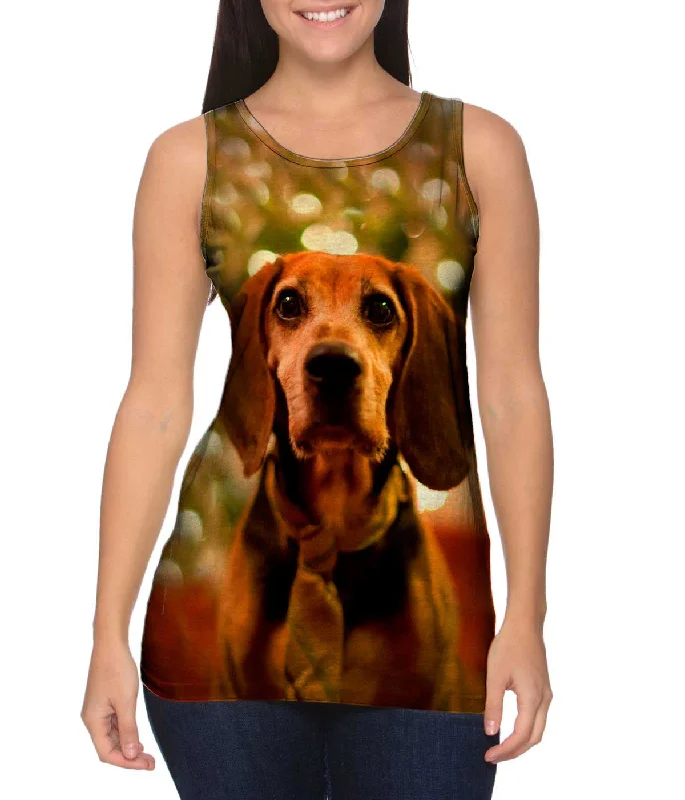 Scoop Neck Tank-Beagle New Year