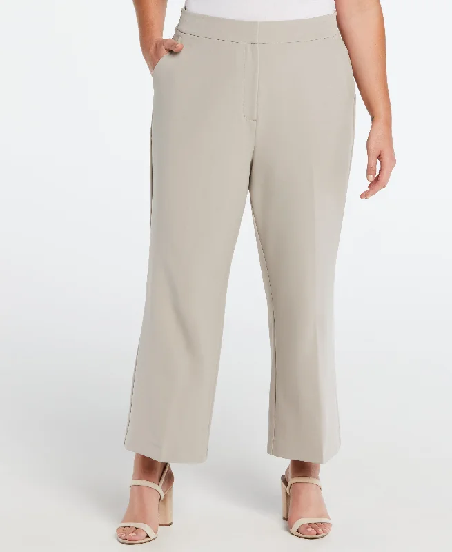 Plaid Pants-Plus Size Cropped Culotte Pant