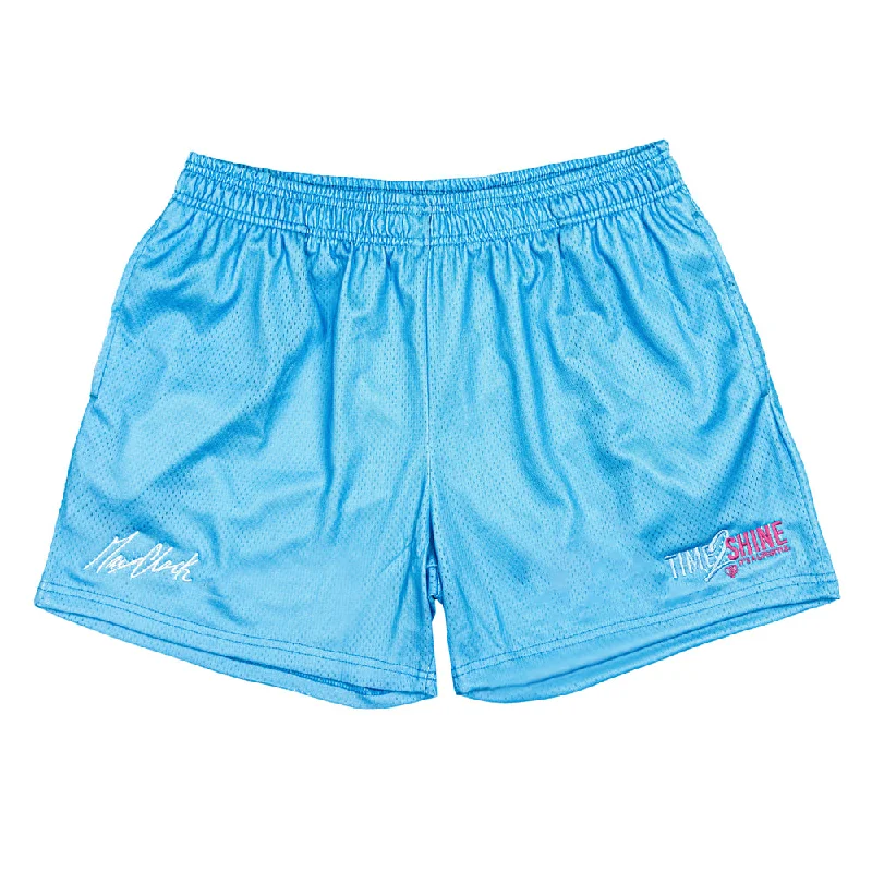 Corduroy Shorts-Max Clark Time 2 Shine Shorts - Blue