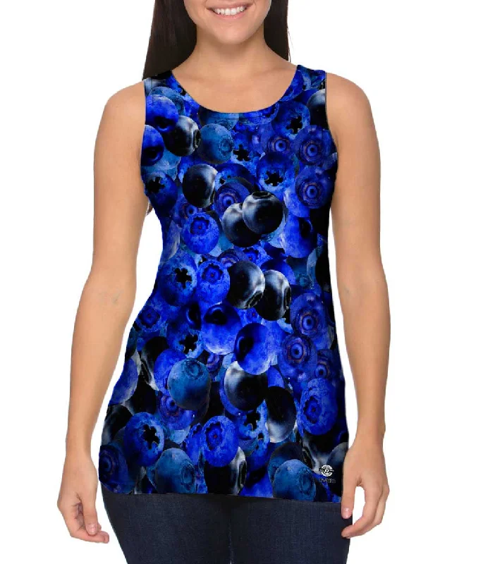 V-Neck Tank-Blueberries Jumbo