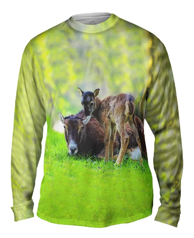 Printed Long Sleeve-Happy Goat Family