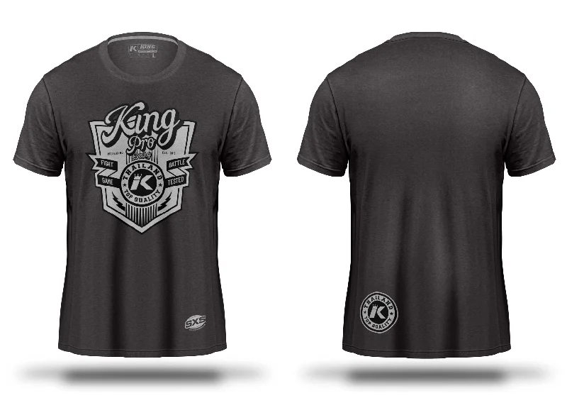 Breathable T-Shirt-King Pro Boxing T-shirt Shield Dark Grey