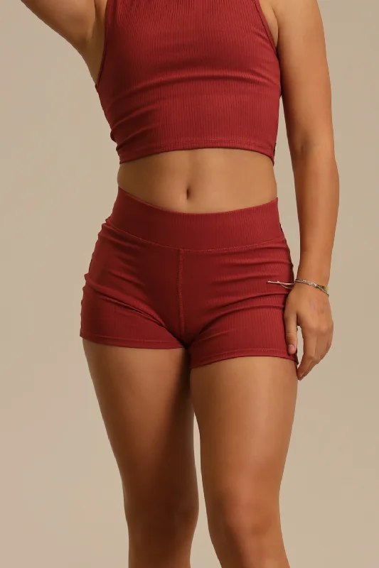 Loose Fit Shorts-Sure Shorties - Rosewood - FINAL SALE