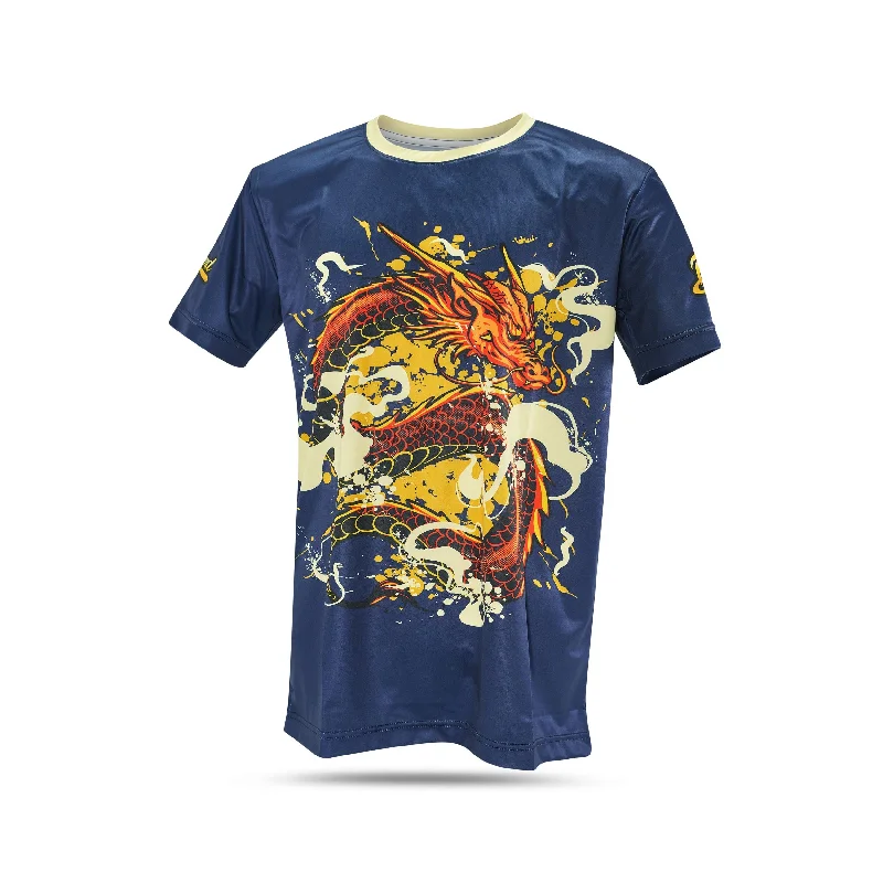 Blue T-Shirt-Blegend Muay Thai, Boxing T-shirt Mushu