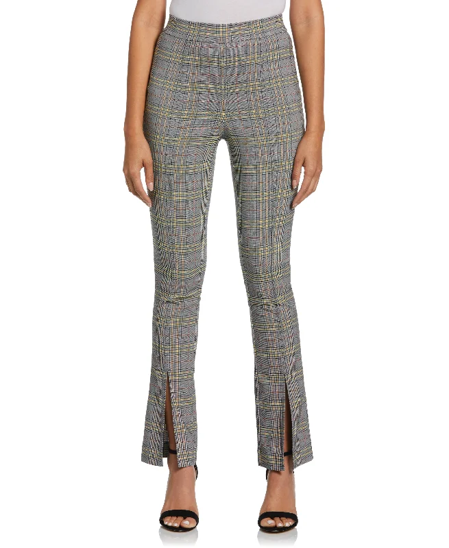 Bootcut Pants-Petite Slit Front Pull-On Pant