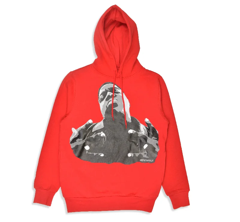 Shearling Hoodie-Forever Biggie Hoodie (Red)