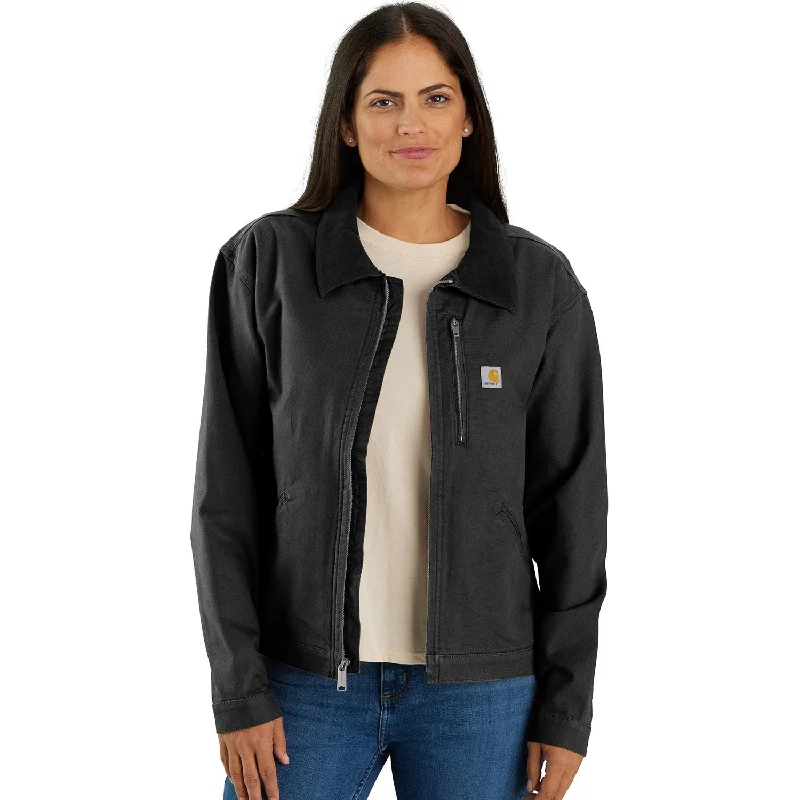 Utility Jacket-Carhartt Women's Re-Engineered Rugged Flex® Loose Fit Canvas Detroit Jacket