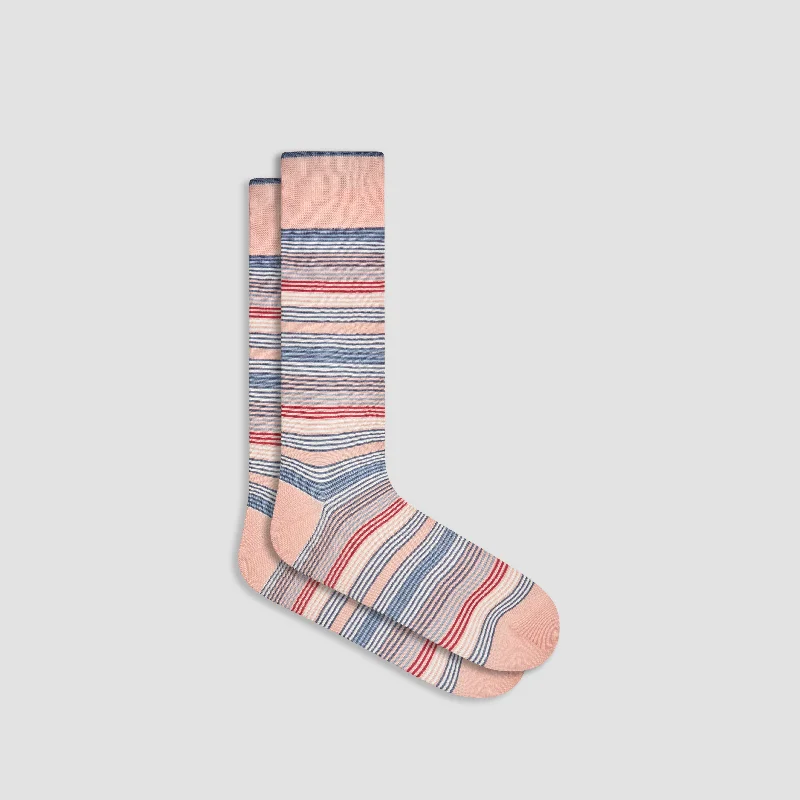 Foot-Care Socks-Striped Mid-Calf Socks