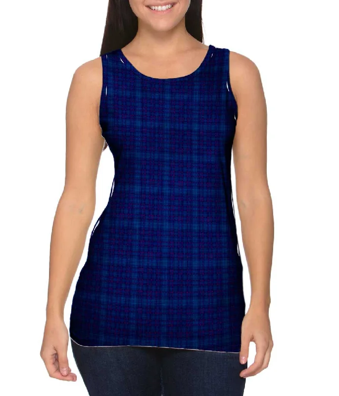 Stretch Fit Tank-Blue Flannel