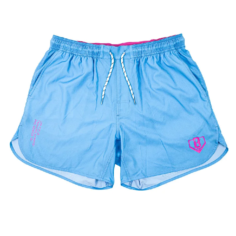 Mid Waist Shorts-Pro Series Shorts - Blue