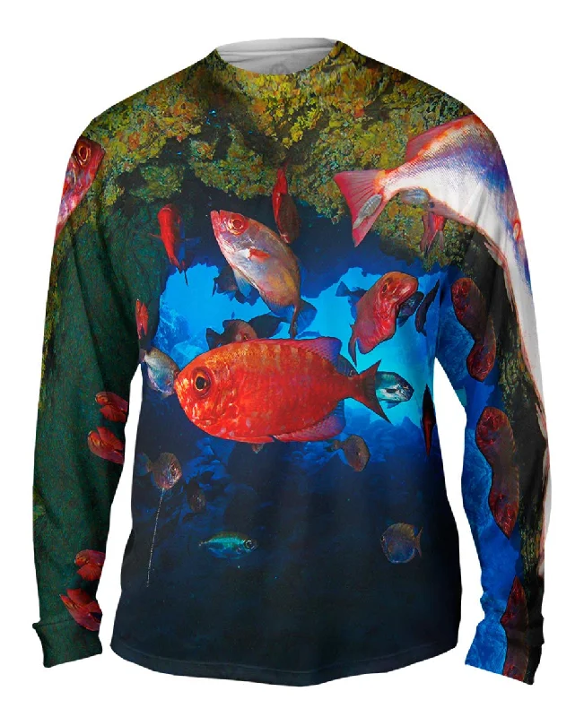 Pullover Long Sleeve-Large Cueva Del Tiburon Underwater