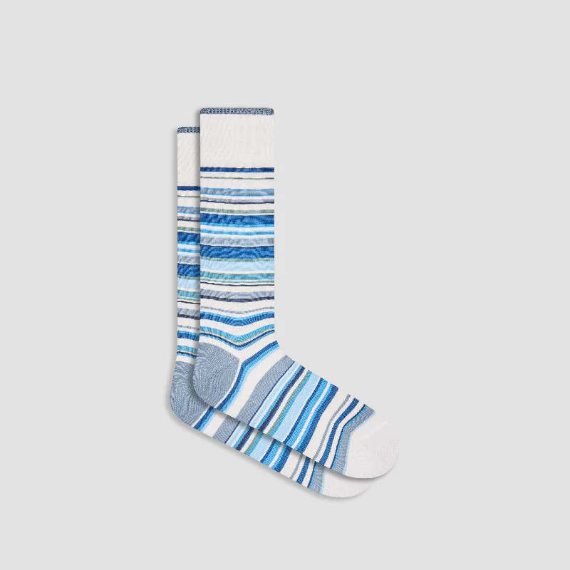 Athletic Socks-Striped Mid-Calf Socks