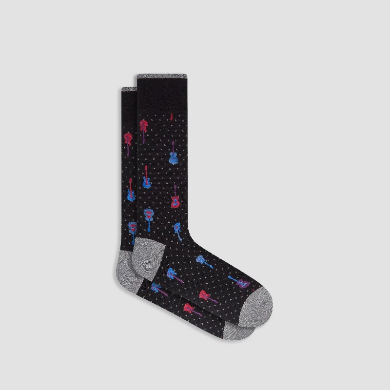 Running Socks-Guitar Mid-Calf Socks