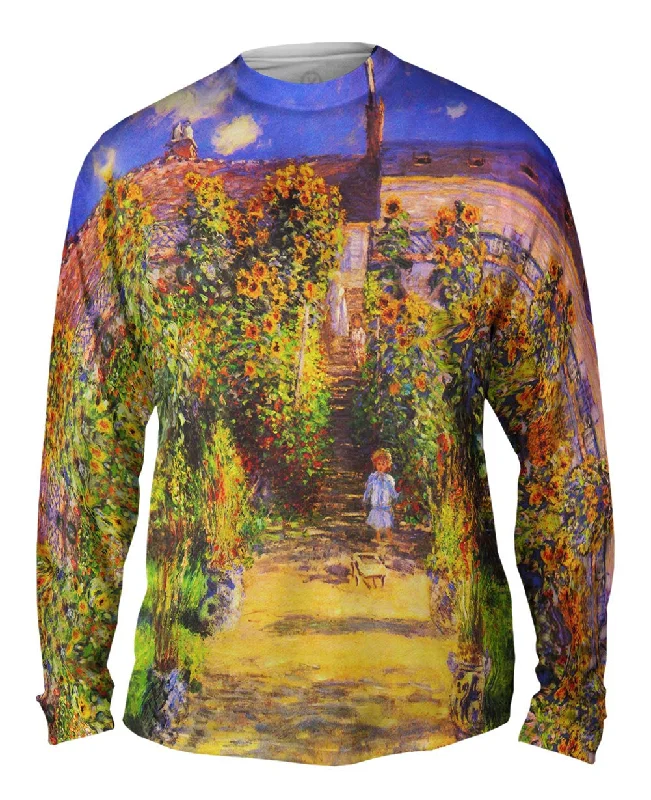 Baseball Long Sleeve-Monet -"Garden at Vetheuil" (1880)