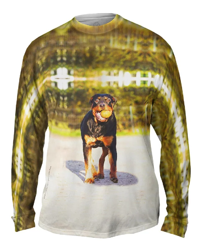 Running Long Sleeve-Love To Play Rottweiler