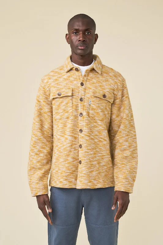 Holiday Jacket-MARBLE WOOL OVERSHIRT - MUSTARD