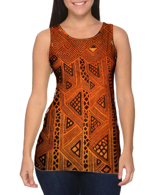 Urban Tank-African Tribal Kuba Cloth Triangles