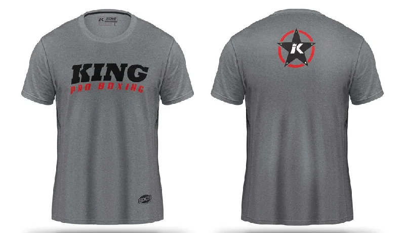 Quick Dry T-Shirt-King Pro Boxing T-shirt KPB 2 Grey