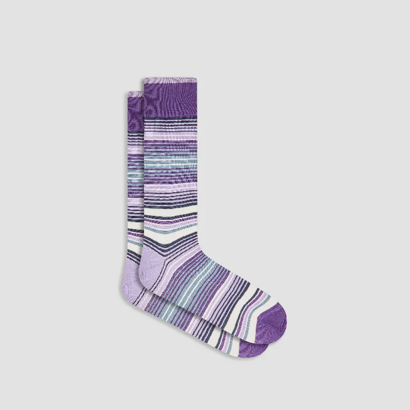 Mid-Calf Socks-Striped Mid-Calf Socks