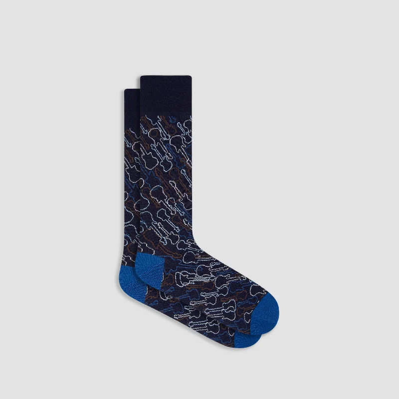 Men’s Socks-Guitar Mid-Calf Socks