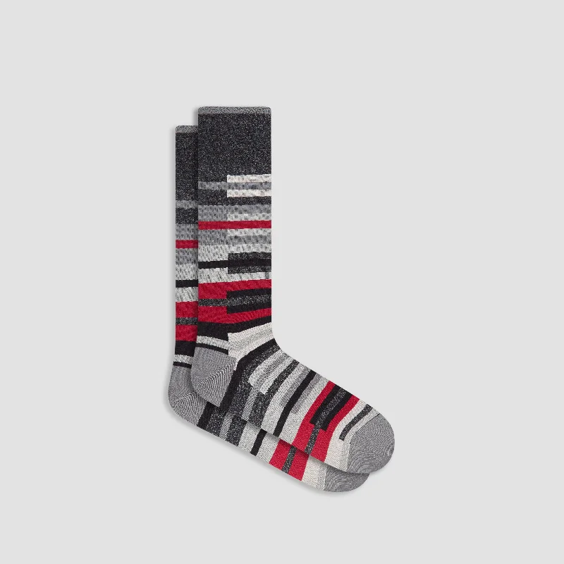 Seamless Socks-Striped Mid-Calf Socks