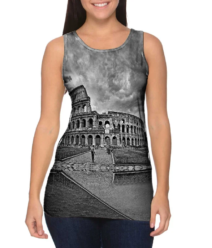 Embroidered Tank-Bw Colosseum Rome